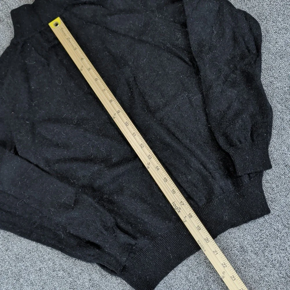 Charter Club Classic Mock Neck Sweater Women S Black 100% Cashmere 2-Ply Knit